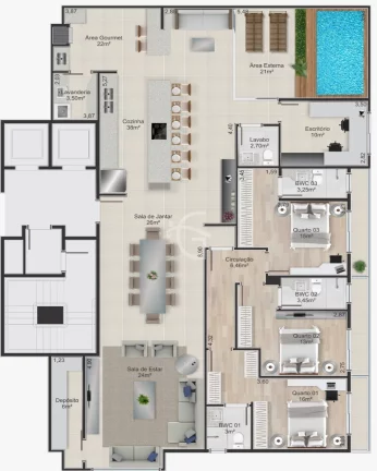 Imagem EDIFÍCIO RESIDENZIALE FIRENZE - Alto Padrão no Costa e Silva