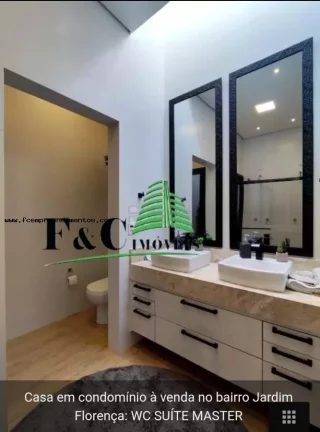 Imagem Casa em Condomínio para Venda em Limeira, Jardim Florença, 4 dormitórios, 4 suítes, 1 banheiro, 2 vagas