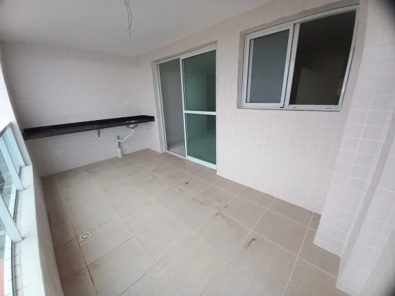 Imagem Apartamento na Praia de Mongaguá - 2 Dormitórios (1 Suíte) - Varanda Gourmet - Vista Mar - 1 Vaga de Garagem - R$ 420 mil, Cod: 2290