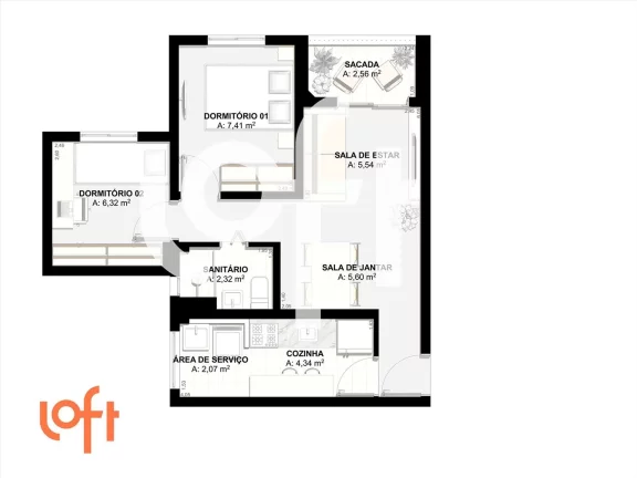 Imagem Apartamento Moóca - 50 m² - 2 Dormitórios - Sacada - 1 Vaga - Lazer Completo - Aceita Financiamento e FGTS