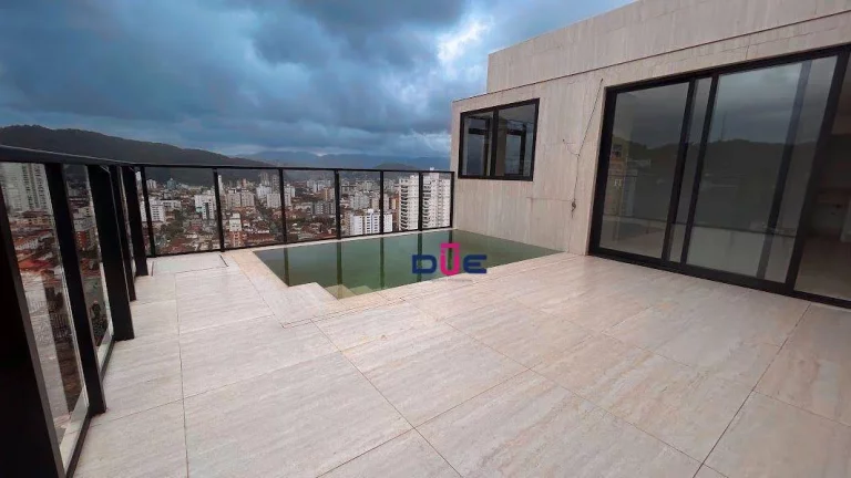 Imagem Cobertura com 3 dormitórios à venda, 160 m² por R$ 2.800.000 - José Menino - Santos/SP