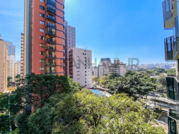 Imagem Apartamento mobiliado para locação no Itaim Bibi, São Paulo-SP: 2 quartos, 2 suítes, 3 salas, 4 banheiros, 2 vagas, 163 m².