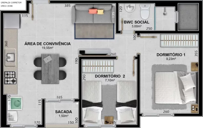 Imagem APARTAMENTO RESIDENCIAL em Criciúma - SC, São Luís