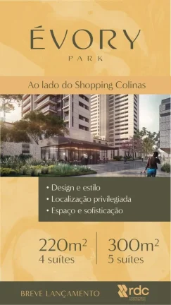 Imagem Apartamento de 4 dormitórios ( 4 suítes), 3 vagas, Evory Park - RDC.