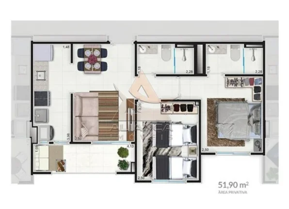 Imagem Apartamento - Ribeirão Preto - Quintas de São José