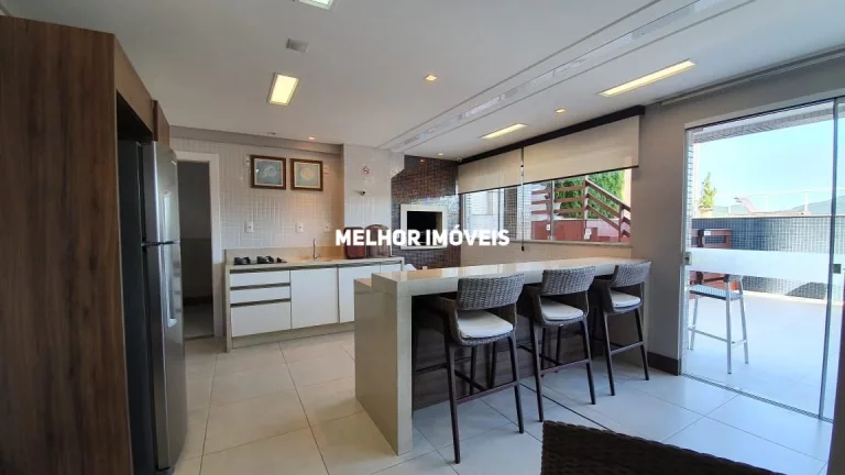 Imagem Apartamento mobiliado e equipado com 3 suítes, vista parcial para o Mar em Balneário Camboriú