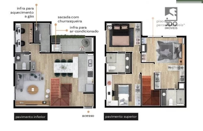 Imagem Apartamento Duplex a Venda no bairro Boa Vista - Curitiba, PR