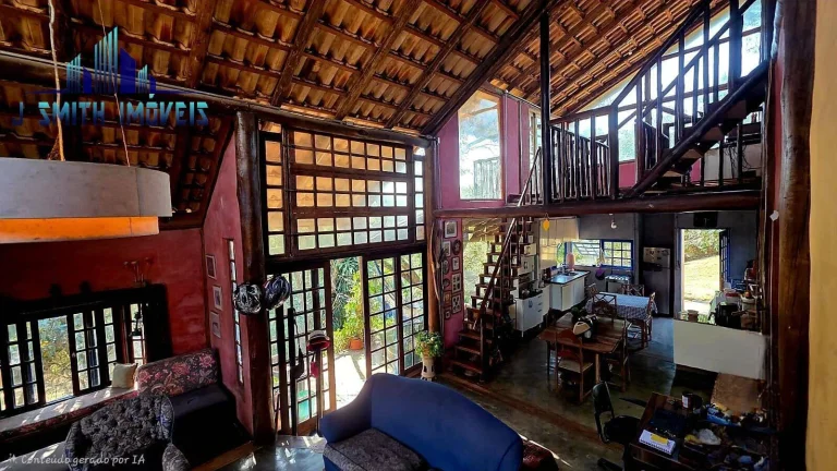 Imagem Casa de campo, rústica, um verdadeiro refúgio de harmonia e luz. 3 Suítes.