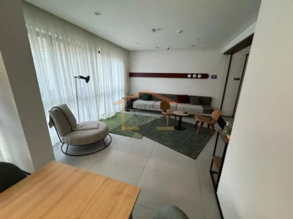 Imagem Apartamento 1 dormitório (SUITE), sala e cozinha integradas, varanda, sem vaga. 26m². Infraestrutu...