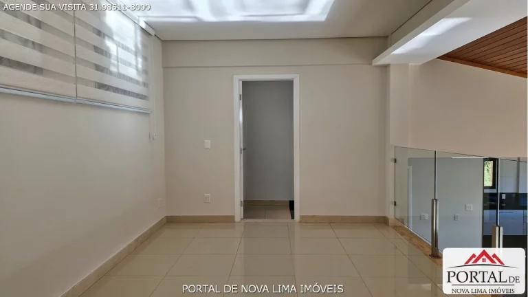 Imagem Casa a venda no Vila del Rey em Nova Lima. Casa com vista para a mata e para o condomínio Vale dos Cristais. Casa recebe sol da manhã