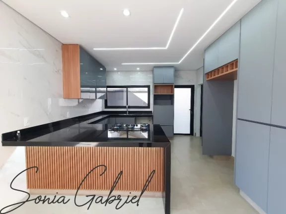 Imagem Casa de luxo em condomínio exclusivo em Valinhos-SP: 3 quartos, 3 suítes, 2 salas, 4 banheiros, 4 vagas, 230m². Venha conhecer!