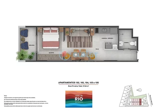 Imagem Studio à venda 1 Quarto 31.23M Centro Rio de Janeiro - RJ | Cores do Rio - Residencial Imagem Studio à venda 1 Quarto 31.23M Centro Rio de Janeiro - RJ | Cores do Rio - Residencial