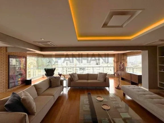 Imagem Apartamento de altp padrão no Jardim Paulista: 3 quartos, 3 suítes, 3 salas, 4 banheiros, 4 vagas, 205m² - São Paulo-SP.