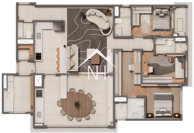 Imagem Apartamento de 135m na Vila Mariana, 3 suítes,2 vaga,terraço gourmet,brinquedoteca,piscina,deck,pet place,mini market,quadra de tênis,playground,poker