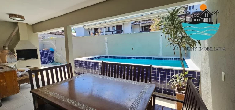 Imagem Aluguel Temporada Juquehy - casa com 4 suítes, 3 vagas, piscina priv. serv. de praia - 150m da praia - Max. 10 pessoas | Juquehy Imobiliária