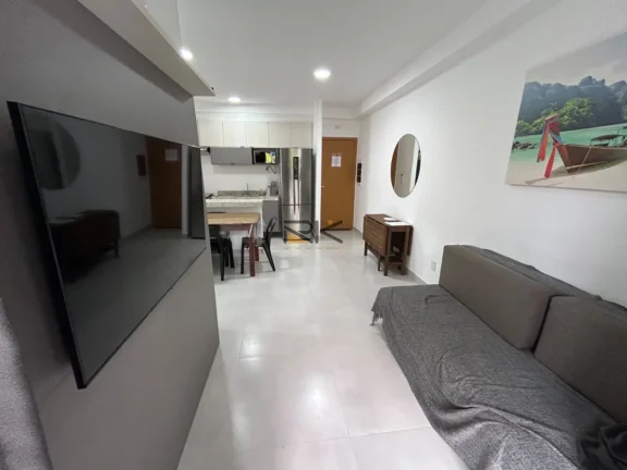 Imagem APARTAMENTO PRAIA GRANDE com 2 dormitórios sendo 1 suíte,1 vaga de garagem,varanda gourmet com churrasqueira