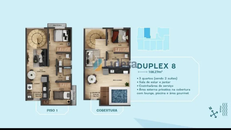 Imagem Apto - 3 Quartos - 1 Suíte - 81,03 m² - Intermares, Cabedelo/PB