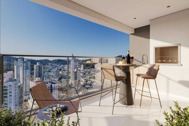 Imagem Apartamento em construção com 3 suítes e 2 vagas de garagem no Bairro Fazenda em Itajaí