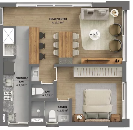Imagem Apartamento com 1 Quarto à Venda, 59 m² em Rio Branco - Porto Alegre