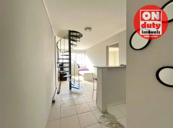 Imagem Cobertura com 2 quartos, 108 m² - venda por R$ 477.000 ou aluguel por R$ 5.260/mês - José Menino - Santos/SP