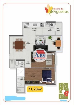 Imagem Apartamento à venda, 71 m² por R$ 462.995,00 - Vila Guilhermina - Praia Grande/SP