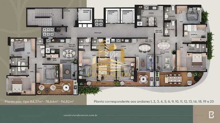 Imagem Apartamento para Venda em João Pessoa, Jardim Oceania, 3 dormitórios, 2 suítes, 3 banheiros, 2 vagas