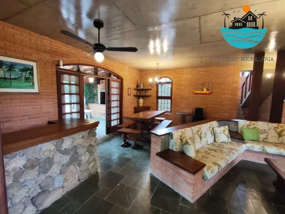 Imagem Casa para Aluguel de Temporada em Juquehy, 450 metros da praia, piscina, churrasqueira, 5 dormitórios, Max 14 pessoas | Juquehy Imobiliária
