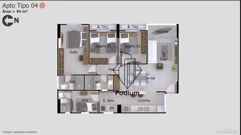 Imagem Apartamentos com varanda/sacada no bairro dos Bancários/Cidade Jardim universitária-AP2661.