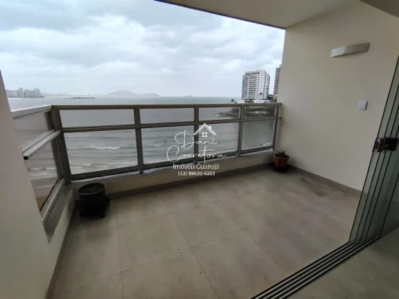 Imagem Apartamento atualizado frente mar nas Astúrias, Guarujá-SP: 3 suítes, 2 salas, 5 banheiros, 2 vagas de garagem, 192m² e suíte de empregada