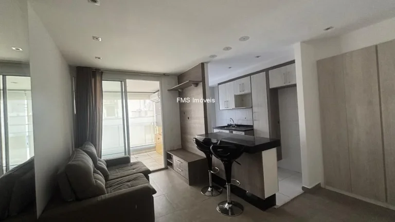 Imagem Apartamento para locação na Consolação, São Paulo-SP: 1 quarto, 1 sala, 1 banheiro, 1 vaga de garagem, 50m² de área.