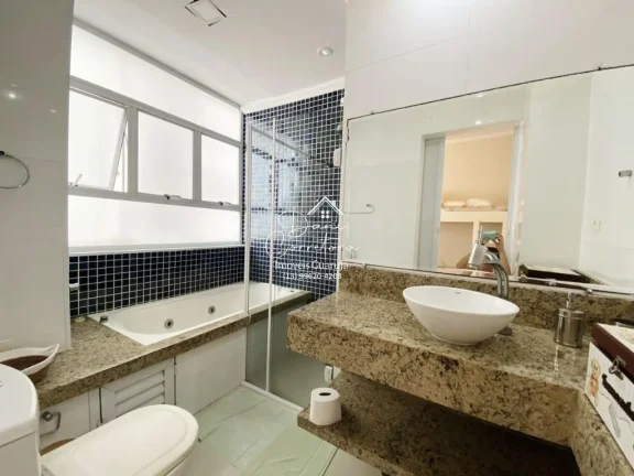 Imagem Impecável Apartamento frente total Pitangueiras, Guarujá-SP: 3 Quartos, 3 Suítes, 2 Salas, 2 Banheiros, 1 Vaga, 170m²!