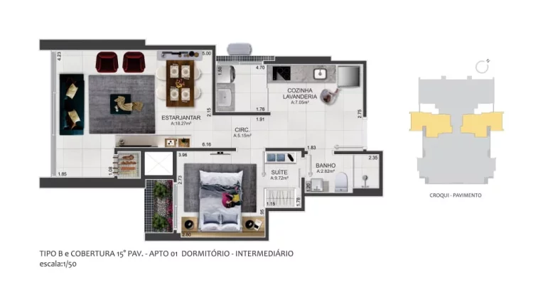 Imagem Apartamento à venda, com 3 quartos, 83,67m²