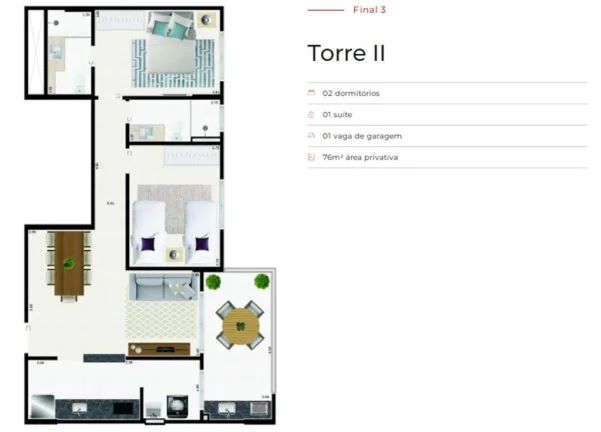 Imagem APARTAMENTO COM 77.35 m² - CENTRO - MONGAGUA SP