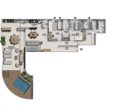 Imagem Ondara - Apartamento à venda no bairro Recreio dos Bandeirantes - Rio de Janeiro/RJ