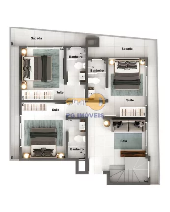 Imagem EXCELENTE COBERTURA DUPLEX EM CAIOBA COM 3 SUITES A 300m DO MAR