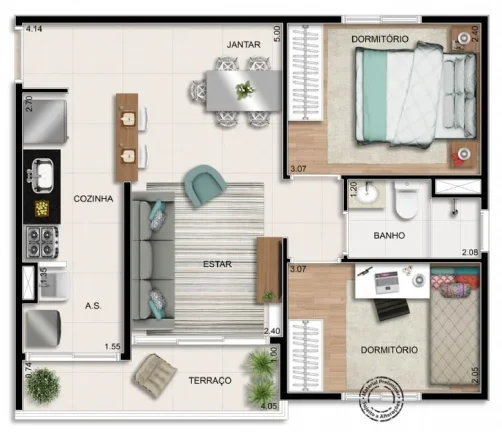 Imagem Localizado a apenas 300 metros do metrô Conceição. O residencial possui uma infinidade de serviç...