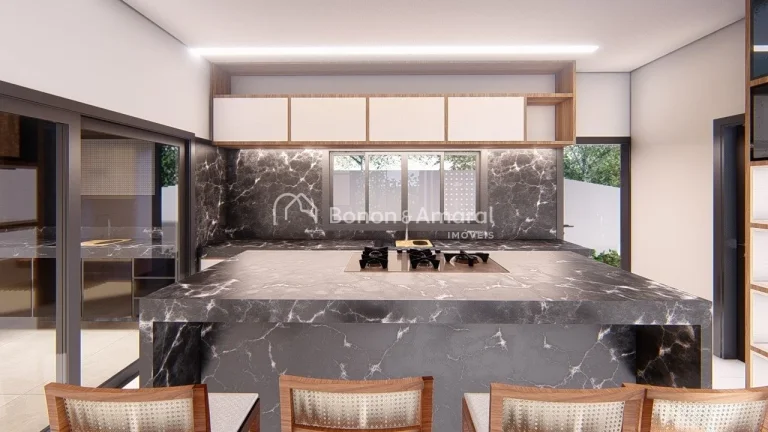 Imagem Casa em construção com sala com pé direito duplo, cozinha, churrasqueira fechada e coberta integr...