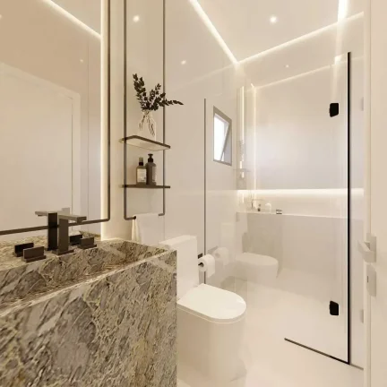 Imagem Casa nova no Condomínio Caledônia com 5 suítes e 4 vagas de garagem em Camboriú-SC