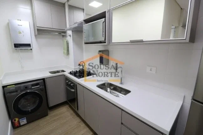 Imagem Apartamento de 46m², 2 dormitórios, sendo 1 suíte, com sistema de ar condicionado central. Imóve...