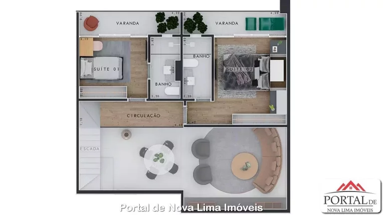 Imagem APARTAMENTO RESIDENCIAL em Nova Lima - MG, Alphaville Lagoa Dos Ingleses