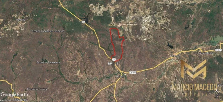 Imagem Terreno à venda, 9800000 m² por R$ 29.400.000 - Zona Rural - Palhano/CE