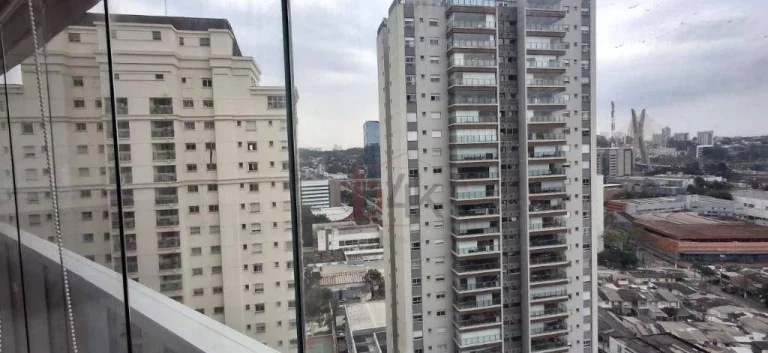 Imagem Apartamento com 1 dormitório para alugar, 48 m² por R$ 5.065,40/mês - Brooklin - São Paulo/SP
