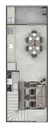 Imagem CASA COM 57.5 m² - GUILHERMINA - PRAIA GRANDE SP