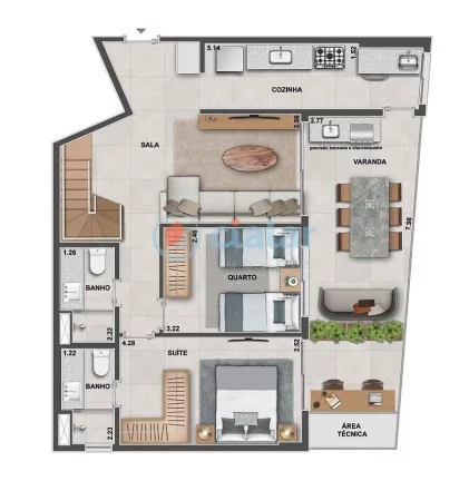 Imagem Garden à venda 3 Quartos 1 Suite 1 Vaga 183.74M Tijuca Rio de Janeiro - RJ | Ornato Tijuca