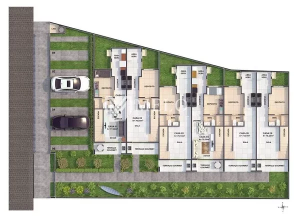 Imagem Casa com 3qts, 2 suítes. 1 vaga, 76,50m² CORDEIRO...