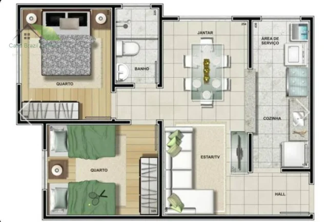 Imagem Apartamento com 2 quartos, 47,00m2, à venda em Mogi das Cruzes, Conjunto Residencial do Bosque