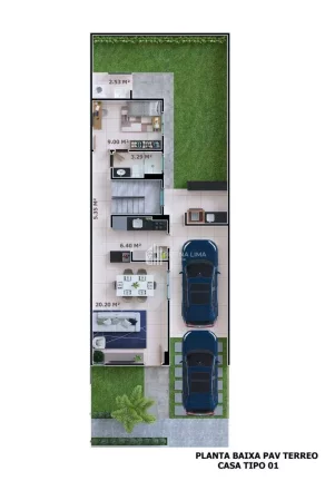 Imagem BREVE LANÇAMENTO: Casa duplex em condomínio fechado -136,82m² próx. a UNINOVAFAPI - Uruguai - Teresina/PI