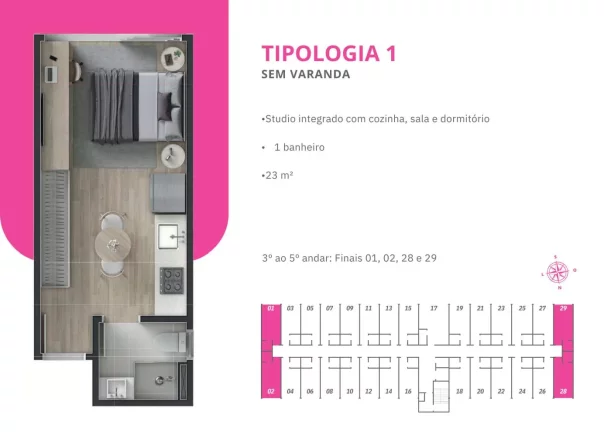 Imagem Studio para Venda em Florianópolis / SC no bairro Vargem Grande