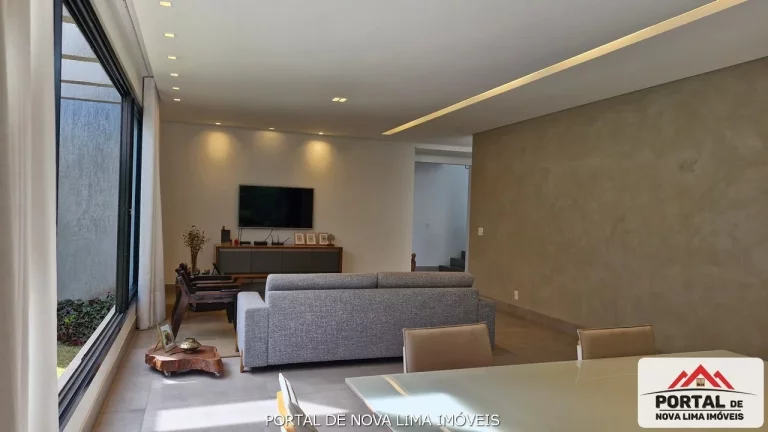 Imagem Casa a venda no condomínio Quintas do Sol em Nova Lima. Casa de 1 pavimento. Casa com 3 suítes, casa de alto luxo. Casa nova a venda no Quintas do Sol