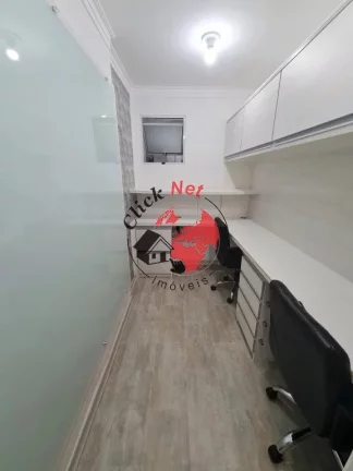 Imagem Apto 104 m², com 3 dorms com móveis planejados, sendo 1 suíte, escritório com móveis planejados, terraço envidraçado vista livre,Centro, São Bernardo do Campo